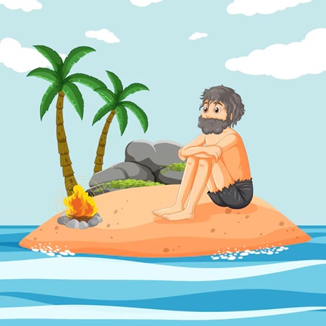 Alone on Island
